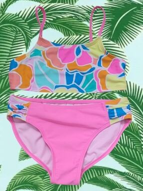 SO Girl's Tropical Crush Print Two-Piece Biniki Set